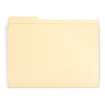 Gaylord Archival Archival-Quality Letter Size Cream File Folders wHalf-Cut Tabs 100-Pack