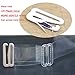 Clear Invisible Bra Shoulder Strap - Metal Hook w/ Plastic Cover, 3/8