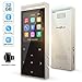MUS RUN MP3 Player, MP3 Player with Bluetooth, Hi-Fi Lossless Sound Music Player with FM Radio, Pedometer,Voice Recorder, Expandable up to 128GB TF Card, with Armband and Earphone, Metal Shell,77g