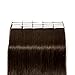 14 Inch Remy Tape in Human Hair Extensions 20pcs 40g/pack Highlight #2 Dark Brown Balayage Long Straight Hair Seamless Skin Weft Invisible Double Sided Tape