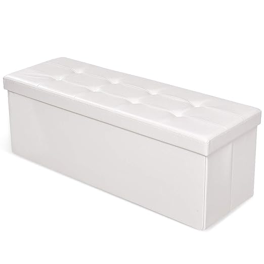 COSTWAY Sitzbank mit Stauraum, Sitzhocker faltbar, Truhenbank belastbar