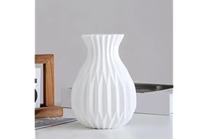 1 PC Nordic Flower Vase Imitation Ceramic Plastic Flower Vase Living Room Desktop Decoration Wedding Centerpiece Arrangement