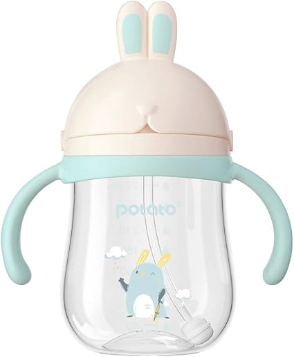 Amazon Co Jp Potato ウサギちゃん ベビーマグカップ シッピーカップ バニーさん ストローボトル マグストロー マグボトル 子ども用 Tritan材質 グリーン ベビー マタニティ