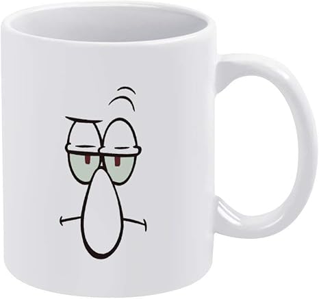 Amazon スポンジ ボブ キャラ イカルド フェイス イラストファッションホワイトマグセラミックミルクカップコーヒーカップ耐熱水カップ330mlクリエイティブカップ 並行輸入品 水筒 マグボトル オンライン通販
