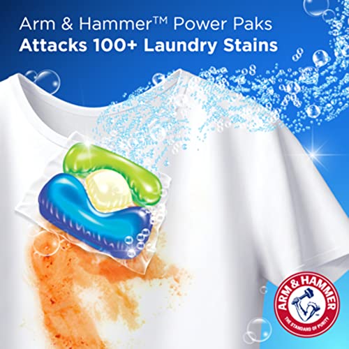 Arm & Hammer Plus OxiClean 5-in-1 Laundry Detergent Power Paks, 42 Count (Packaging may vary) (Pack of 2)