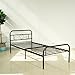 GreenForest Twin Bed Frame Metal Platform Mattress Base Platform Bed with Vintage Headboard Box Spring Replacement, Twin