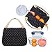 Bluboon Teens Backpack Set Canvas Girls School Bags Bookbags 3 in 1 (Polka Dot Black)