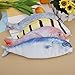 NUOMI Creative Fish Pencil Case Pouch Animals Plush Pen Bag with Zipper Cloth Stationery Coin Organizer Makeup Costmetic Bags, School Supplies, Silver