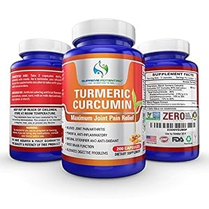 Image of Supreme Potential Turmeric Curcumin with Black Pepper for Joint Pain - 200 Capsule