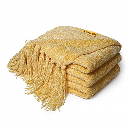 Buy DOZZZ Decorative Throw Blanket Sofa / Couch Chenille Throw Blanket