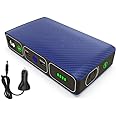 HALO Bolt Wireless Laptop Power Bank - 44400 mWh Portable Phone Laptop Charger Car Jump Starter with AC Outlet and Car Charger, Blue Graphite