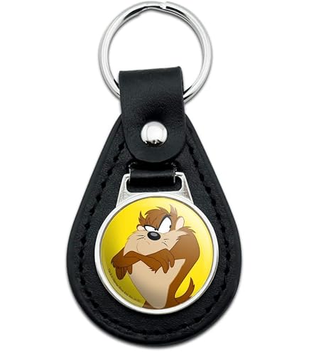 Amazon.com: Black Leather Looney Tunes Wile E Coyote Keychain