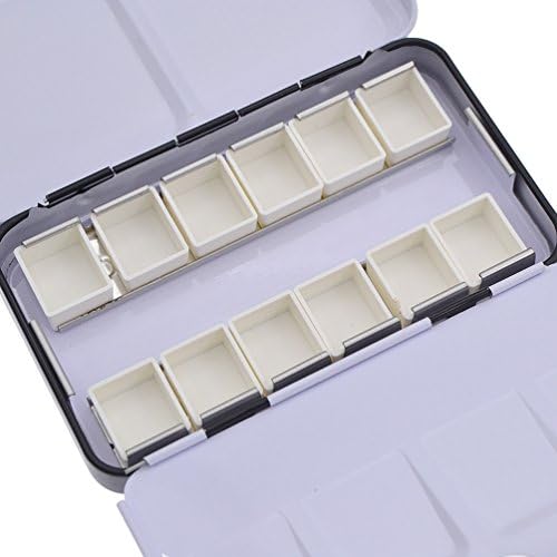 YNuth Caja Vacía de Metal para Acuarela con 12 Pans Acualera Medias: Amazon.es: Hogar