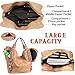 JOYSON Women Handbags Hobo Shoulder Bags Tote PU Leather Handbags Fashion Large Capacity Bags Apricot