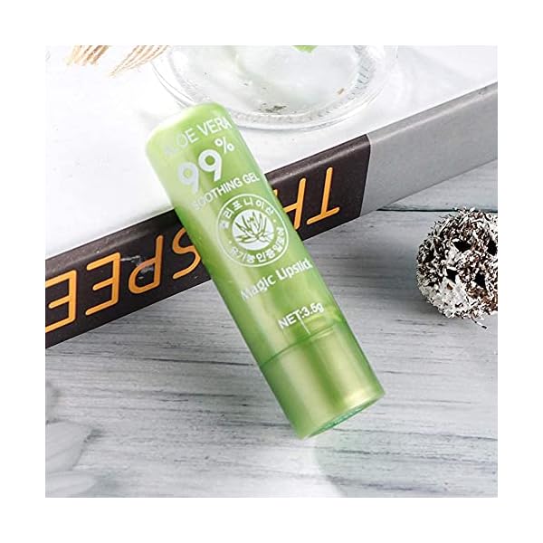 Moisturizing Lip Balm, Color Changing Lip Gloss Lipstick Beauty Tool Aloe Vera Lip Care Balm 3.5g
