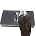 Sunny Loop Micro Ring Remy Human Hair Extensions 50Strands Full Head Darkest Brown (Col #2) Hair Extensions 14 Inches 50gram