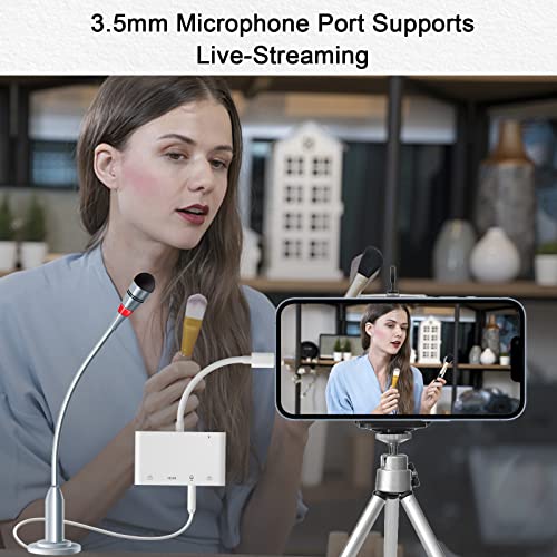 Unitrox iPhone Microphone Adapter for LiveStreaming, HDMI Adapter for