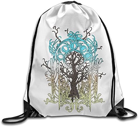 Unisex Yggdrasil Tree Mythical Tree Old Norse Leisure Graphic Retro Drawstring Backpack Bag