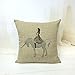Andreannie Girl Riding a Unicorn Style Cotton Linen Throw Pillow Case Cushion Cover Home Office Decorative, Square 18 X 18 Inches (for Living Room, Sofa, Etc.) ¡­