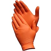 Black Mamba Orange Torque Grip 8 Mil Disposable Powder Free Nitrile Gloves - XXL 100 Pack