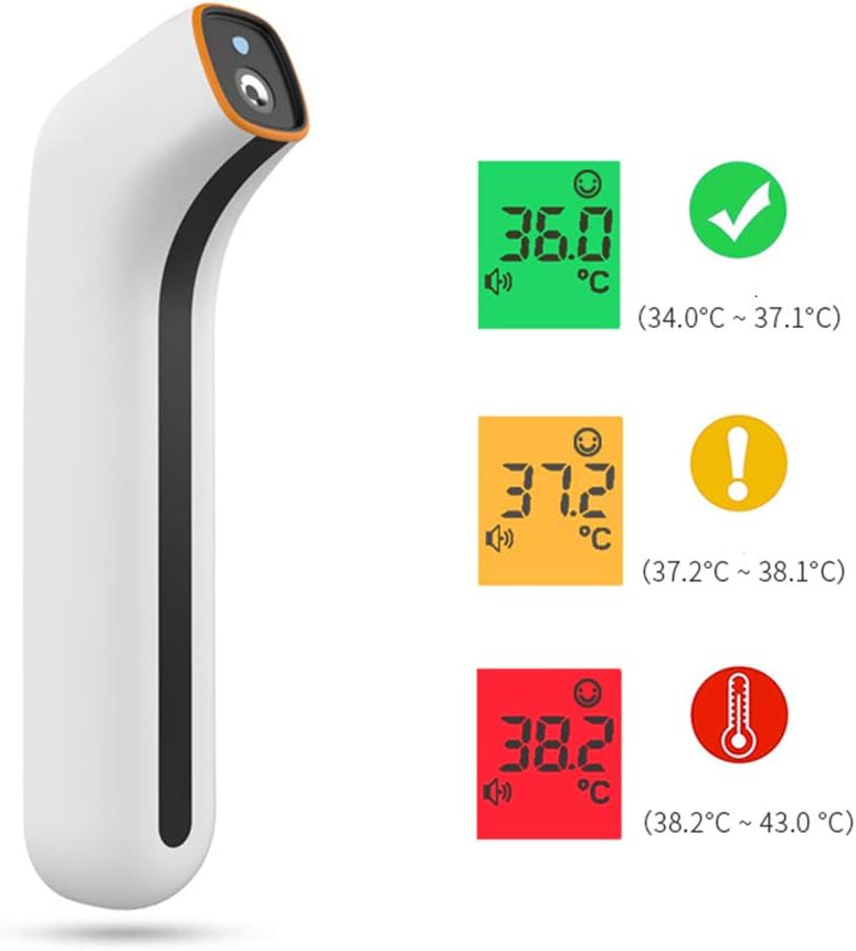 Non-Contact Forehead Thermometer with Instant Reading, Fever Warning for Infants, Children and Adults Infrared Thermometer Gun