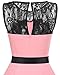 Bbonlinedress 1950s Vintage Cocktail Homecoming Dress Retro Lace Pin Up Pink Dress 50s Swing Prom Semi Formal Dress for Teens Blush XS