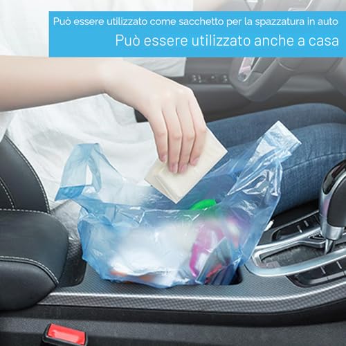 LURNODY 9 Rolls of Small Bin Bags (2 Litres/0.5 Gal) Odourless, Trash Bags Suitable for Car Trash Can, Bathroom Trash Can, Table Trash Can (Purple, Green, Blue, 180 Pieces)