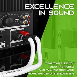 GearIT 10AWG Speaker Cable Wire with Gold-Plated