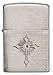 Zippo Cross with Crystal Pocket Lighter, High Polish Chrome