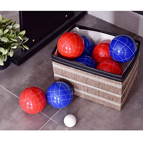 USA_BEST_SELLER Backyard Bocce Ball Set with 8 Balls Long-Lasting Strength Poly-Resin Composite