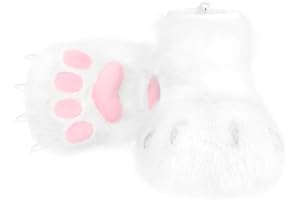 HAOAN Furry Animal Paw Slippers Fuzzy Boots Cat Fox Wolf Bear Claw Shoes Halloween Cosplay Costume Accessories