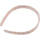 Uonlytech Acetate Tortoiseshell Hairband with Teeth Non-Slip Shower Headband for Face Washing Stylish Hair Accessories for Women and Girls 5.5 X 4.9 in