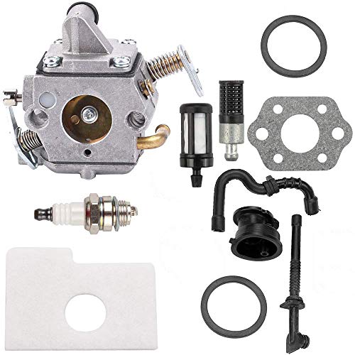 Supermotorparts Carburetor with Air Filter Fuel Filter for Stihl Chainsaw MS170 MS180 017 018
