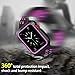 KOBWA For Apple Watch Case With Band 38mm/42mm, Soft Silicone Shock-proof and Shatter-resistant Protective Case With Strap For Apple IWatch Sport Nike Edition Watch Series 1 2 3