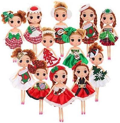 Christmas Limited Edition 12 Cute Doll Girls 7 Inch Exclusive Collection - Perfect Christmas gift for your loved ones