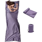 Travel and Camping Sheet Sleeping Bag Liner - Lightweight Compact and Portable Adult Sleeping Bag - Ideal for Traveling,Hostels and Camping