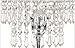 Hile Lighting KU300085 Chrome Round Crystal Chandelier Bedroom Nightstand Table Lamp