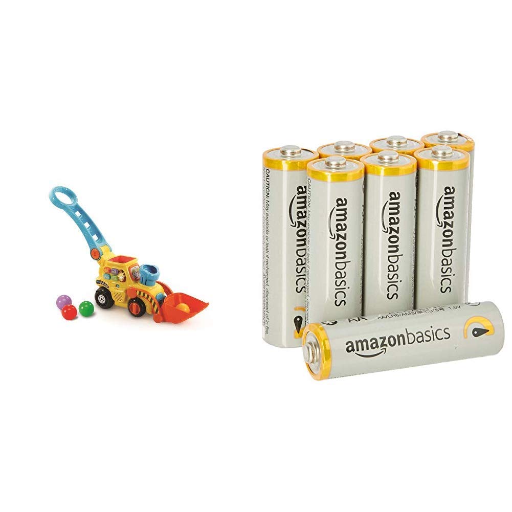 Vtech 506003 POP and Drop Digger & Amazon Basics AA Performance Alkaline Batteries [Pack of 8] - Packaging May Vary