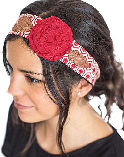 Vintage Rose Wraps Headband (Honeycomb Red) Fast and Free Shipping, buy 2 get 1 free, any Vintage Rose Wraps products