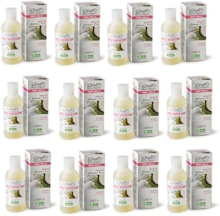 Derbe – Shampoo and Coconut Sugar sfibrati 12 Packs x 200 ml, Shampoo Ginseng and capelvenere for Damaged Hair