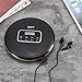Portable CD Player for Car, HOTT Compact Discman CD Player Walkman MP3 Music CD Player with Earbuds, LCD Display, Electronic Skip Protection and Anti-Shock Function - Black
