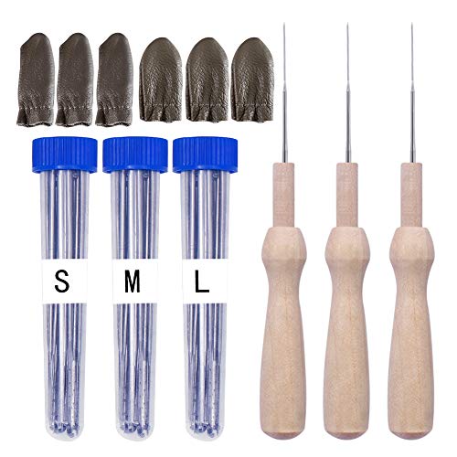 Needle Felting Tool MIUSIE 102Pcs Wool Felting Supplies with 90Pcs Needles,30Pcs Needles Per Size,3Pcs Needle Felting Pens and 6Pcs Cowhide Finger Cots for DIY Felting Wool Projects