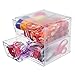 Deflecto Stackable Cube Organizer, Desk and Craft Organizer, 4 Drawers, Clear, Removable Drawers and Dividers, 6