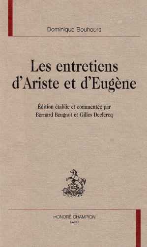 Les  entretiens d'Ariste et d'Eugène