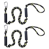 Chirsfly Bungee Dock Lines Shock Bungee Docking Rope Stretchable Mooring Rope with Foam Float Perfect for Jet Ski, SeaDoo, Yamaha WaveRunner, Kayak, Pontoon(4ft -5.5ft)-2 Pack