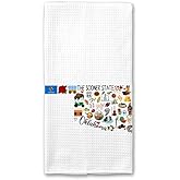 Moonlit93 Oklahoma State Map Kitchen Towel, U.S. State Souvenir Tea Towel, Multi-Purpose Towel, Soft & Absorbent Kitchen Towel, Towel for Oklahoma Lovers, Travel Oklahoma Souvenir