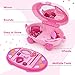 KKONES Pretend Makeup for Girls - 16 Piece Play Makeup Set- Exquisite Cosmetic case with Colorful LED and Music - Realistic Toys Makeup Set for Girls Party Game Birthday Best Gift