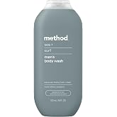 method Men&rsquo;s Body Wash, Sea + Surf Scent, 18 fl oz | Soothing Formula, Leaves Skin Feeling Soft &amp; Moisturized, Rich Lather, Made Without Parabens