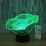 Easuntec Night Light Toy Car 3d Night Light Beside Lamp Help Kids Fell Safe at Night Remote Control Adjustable 7 Colors Perfect Birthday Gift for Kids Great Toy Gift Idea for Kids by Csygood(Toy Car)