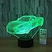 Easuntec Night Light Toy Car 3D Night Light Beside Lamp Help Kids Fell Safe at Night Remote Control Adjustable 7 Colors for Kids Great Toy Gift Idea for Kids by Csygood(Toy Car)